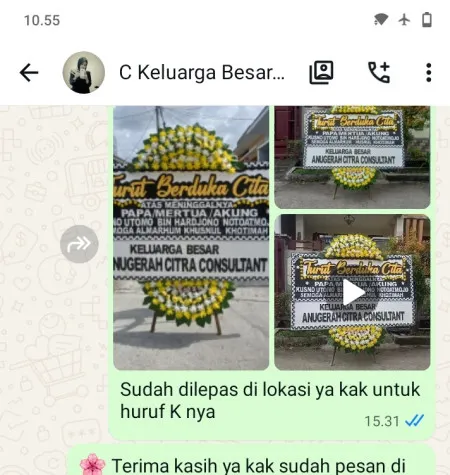 Pengiriman Papan Bunga Duka Kartini